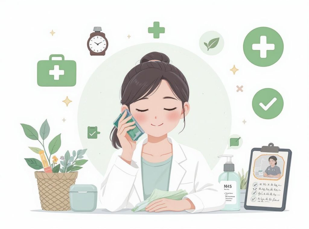 Summary illustration of healthy earbud usage practices for optimal ear health