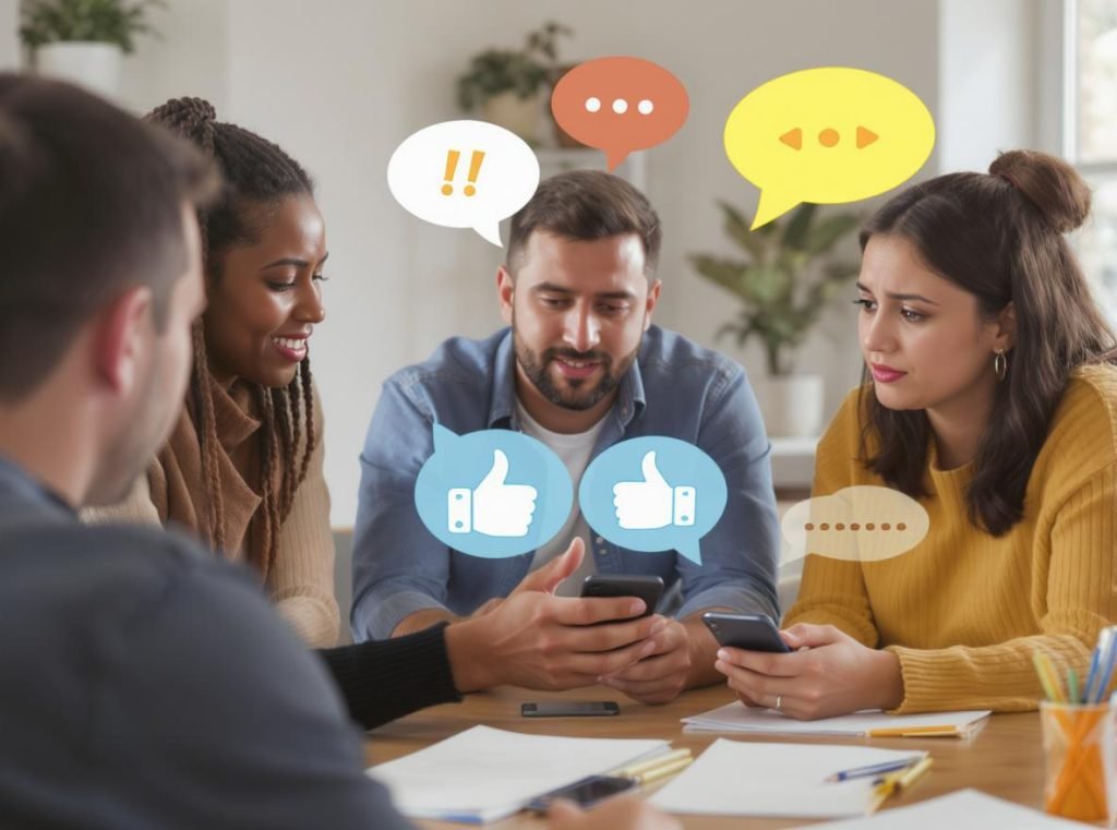 Parents discussing experiences with smartwatches vs smartphones for their children