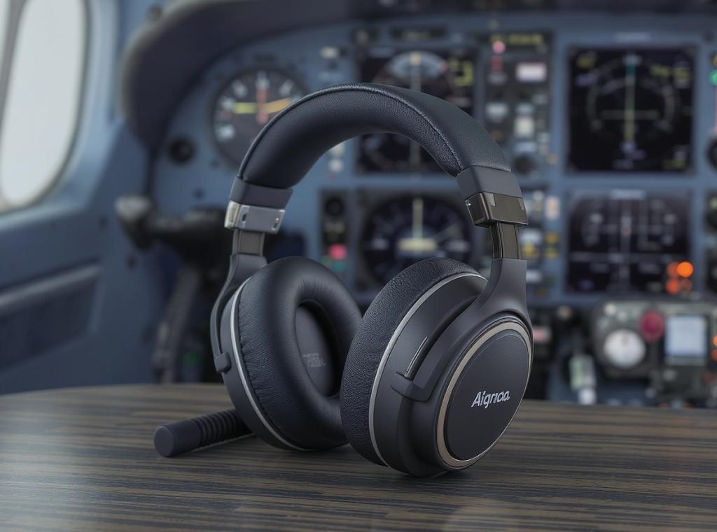 Professional aviation headphones designed specifically for children and frequent young travelers