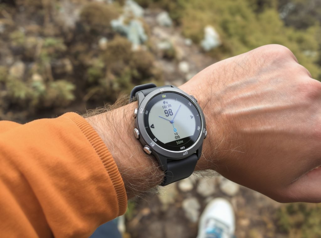 GPS smartwatch showing accurate navigation and positioning features for hiking