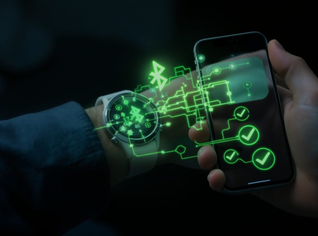 Successfully connected smartwatch and phone bluetooth solution