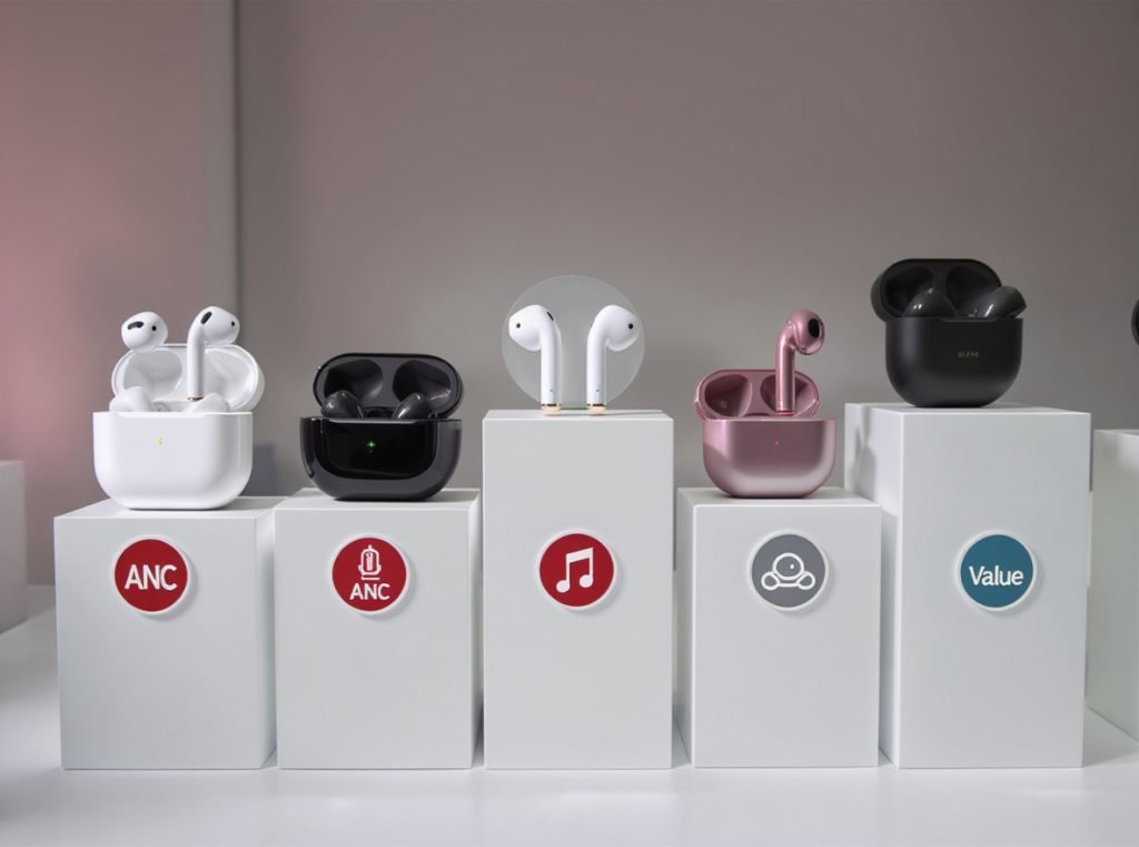 Top earbud brands for commuting - Sony, Apple, Bose, Soundcore comparison