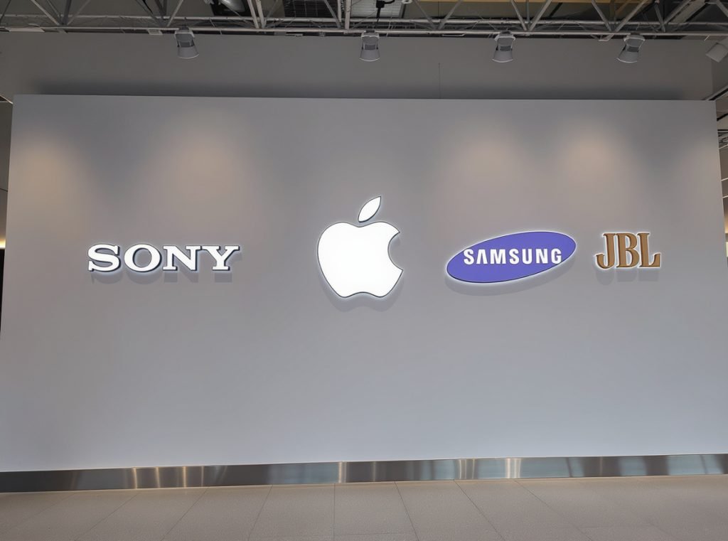 Leading wireless charging earbuds brands Sony Apple Samsung JBL innovation market leaders