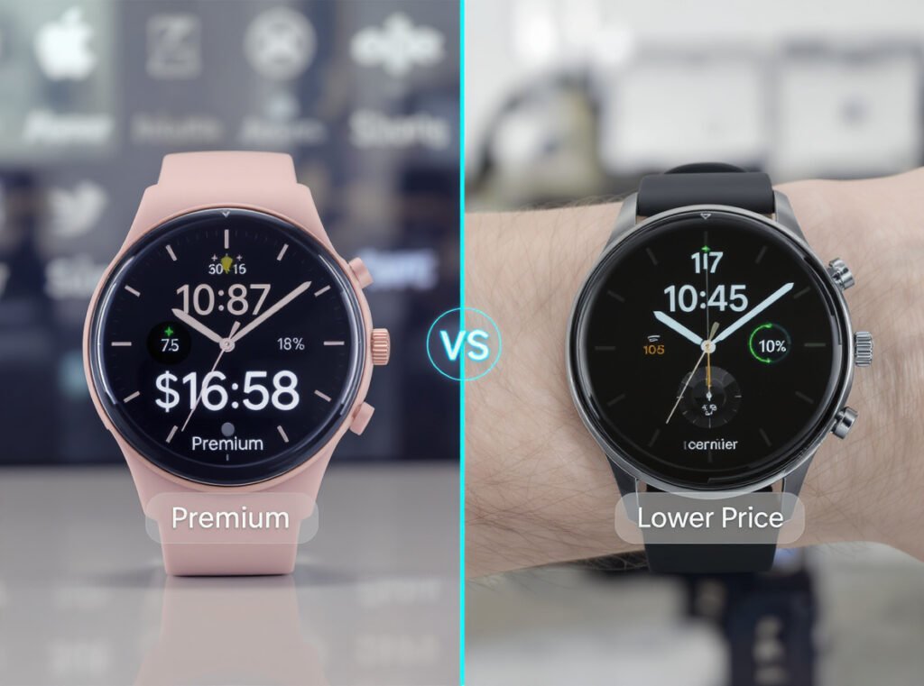 Monthly smartwatch cellular plan costs comparison between premium and budget carriers