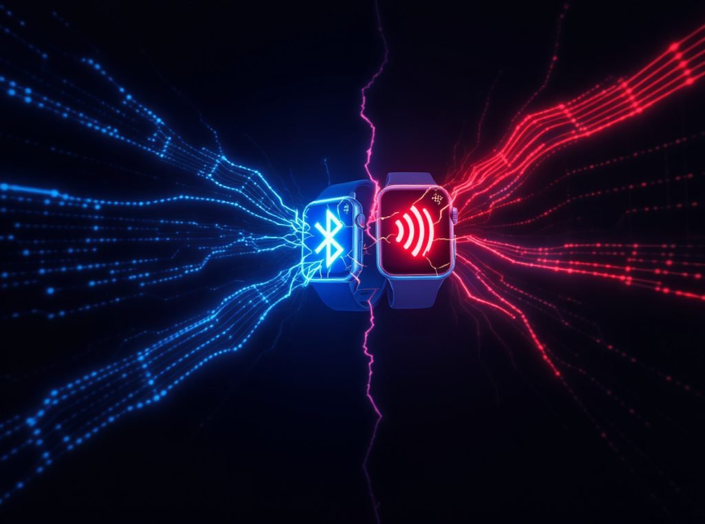 Bluetooth connectivity problems between smartwatch and smartphone with signal
interference