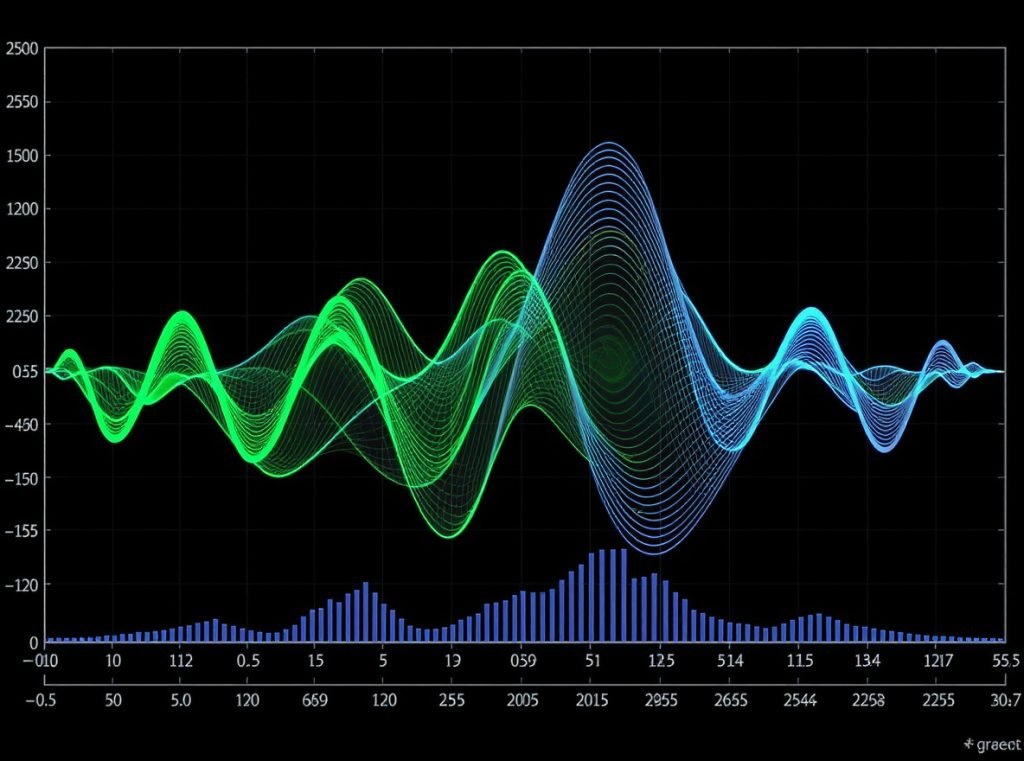 Audio frequency response charts comparing budget and premium earbud sound quality