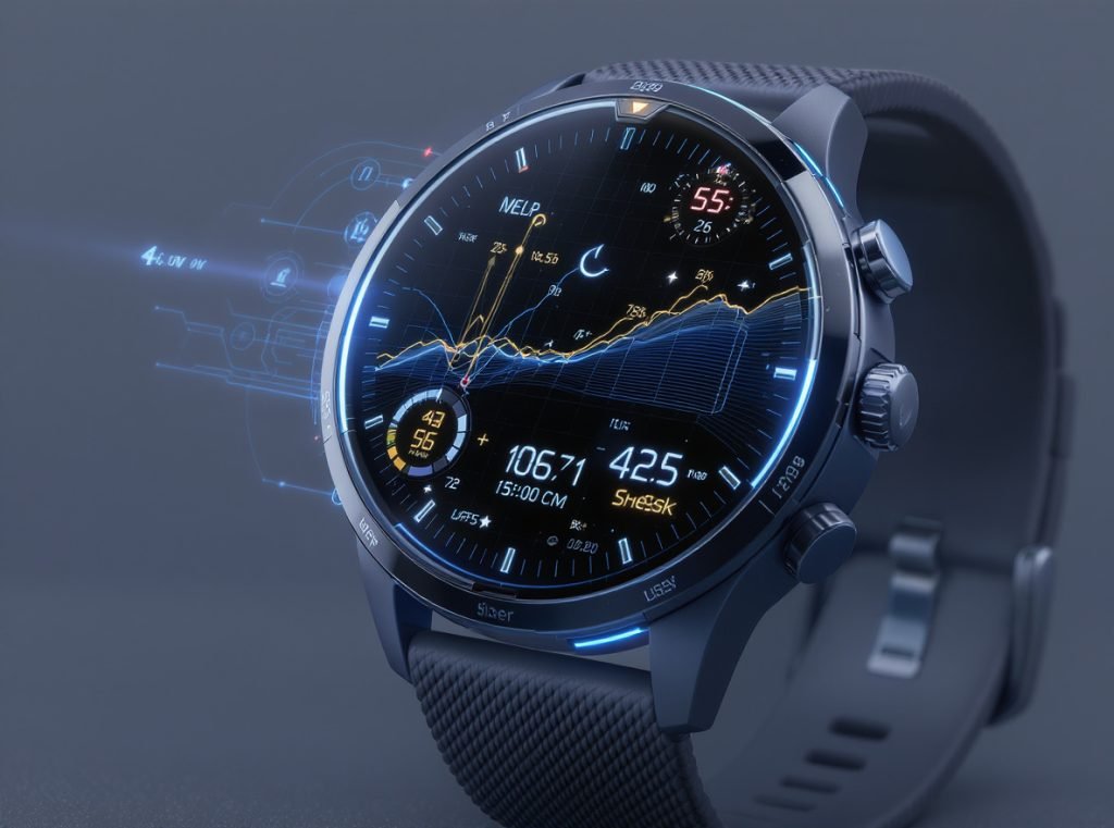 Advanced smartwatch features including sleep tracking and smart wake technology