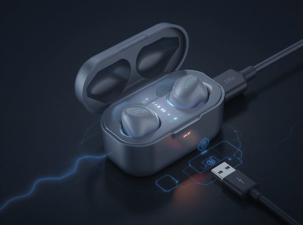 Earbud battery charging troubleshooting and charging case maintenance