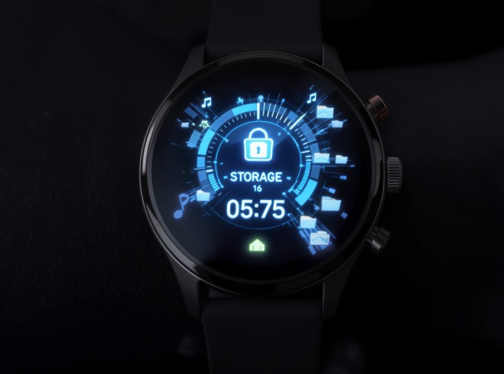 Smartwatch music storage capacity and file organization limitations