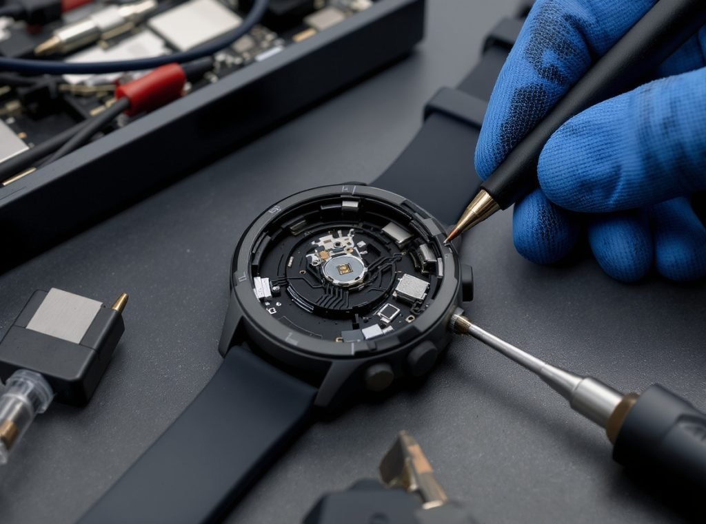 Smartwatch hardware charging problems internal components diagnosis