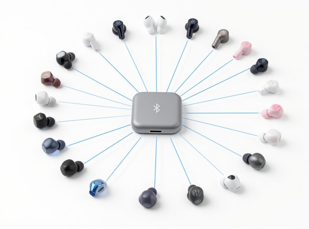 Universal wireless earbud compatibility with Bluetooth airplane adapters