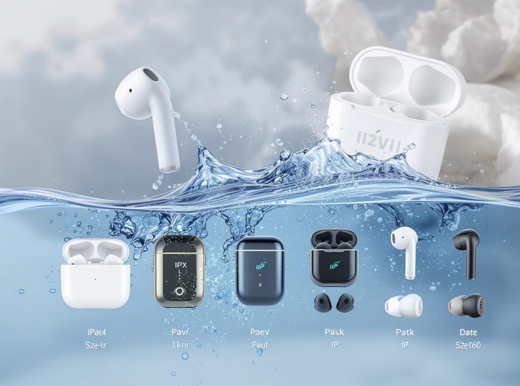 IPX water resistance ratings for earbuds - IPX4, IPX7, IPX8 protection levels
