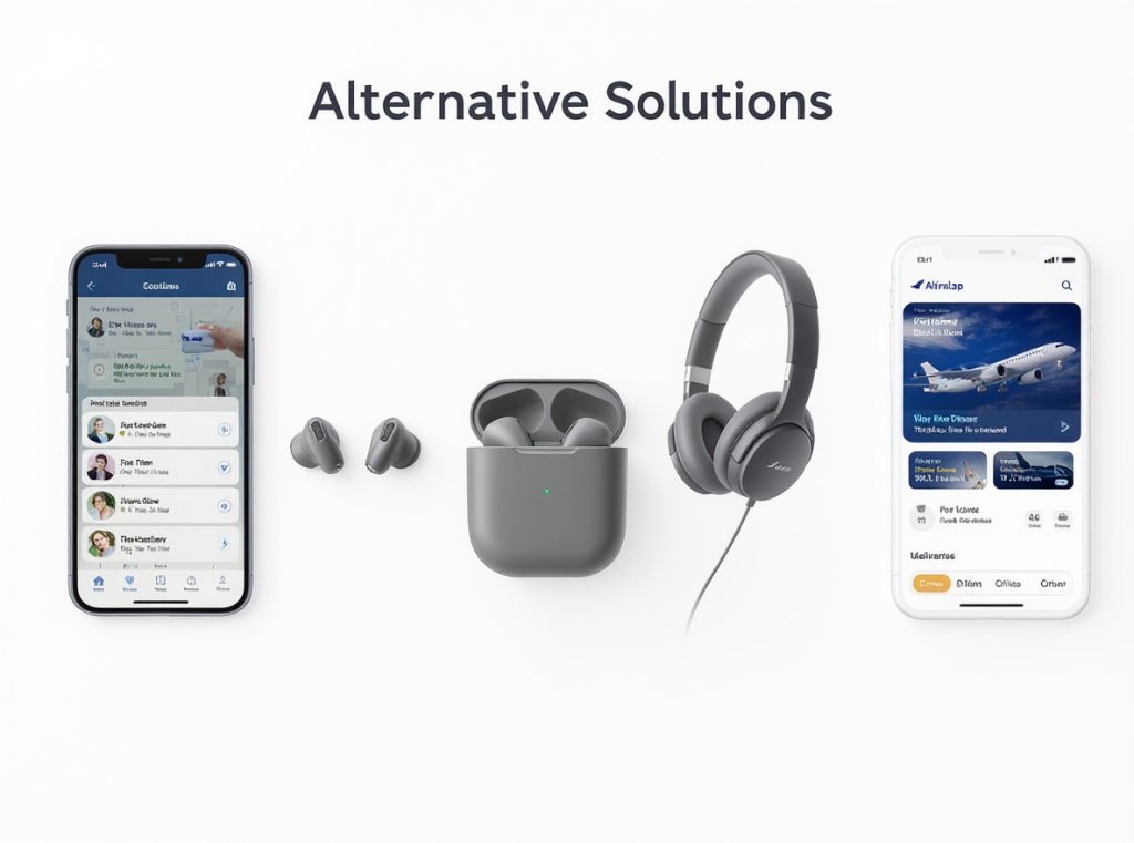 Alternative solutions to Bluetooth adapters for airplane audio