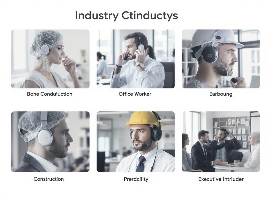 Different industries using appropriate headphone technology for business applications