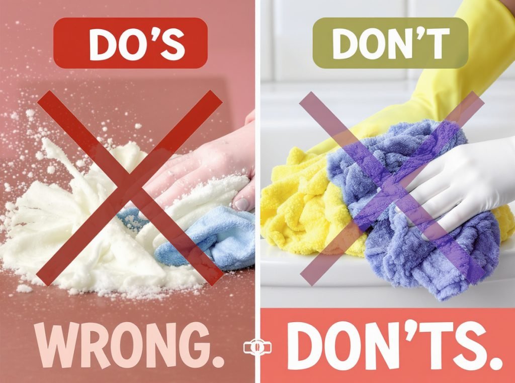 Headphone cleaning mistakes to avoid - comparison of wrong and right cleaning methods