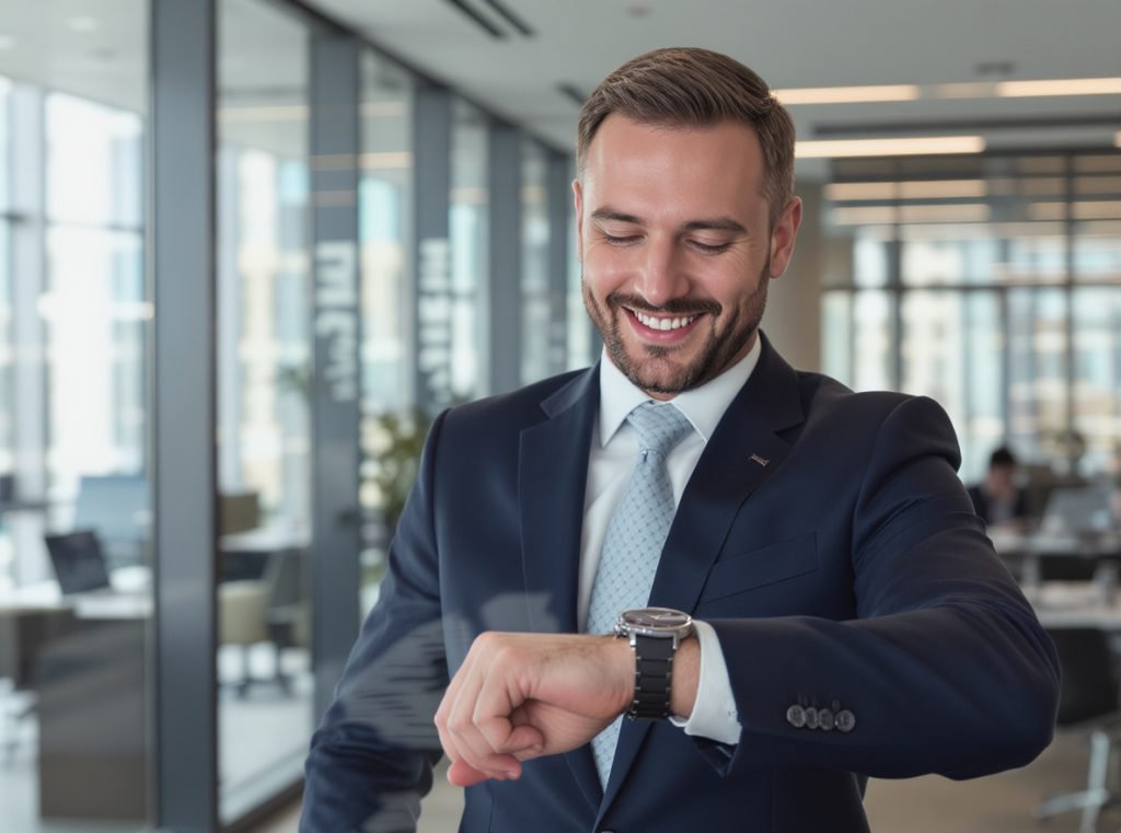 Professional using accurate smartwatch for reliable step tracking